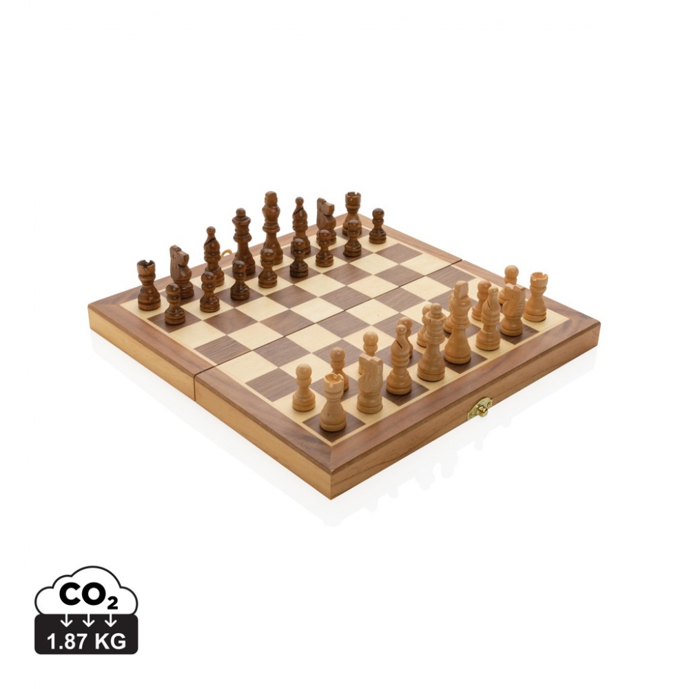 Logotrade promotional item image of: Luxury wooden foldable chess set