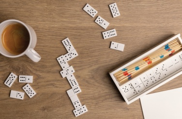 Logo trade corporate gifts image of: Deluxe mikado/domino in wooden box