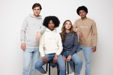 Logotrade promotional product picture of: Iqoniq Torres recycled cotton hoodie undyed