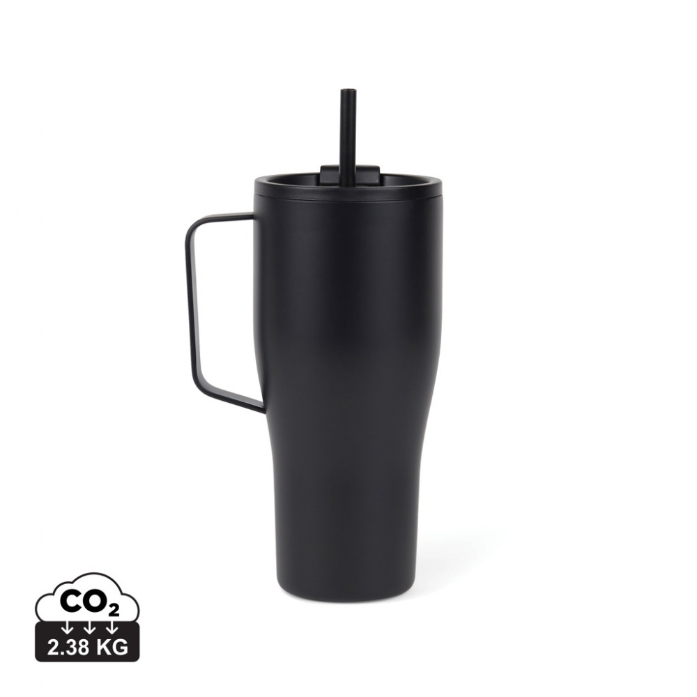 Logo trade business gifts image of: VINGA Eos voyager RCS recycled SS 800ml thermos cup