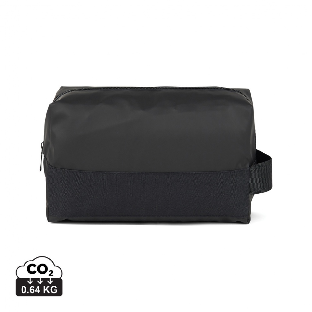 Logo trade corporate gifts image of: VINGA Livorno GRS recycled polyester toiletry bag