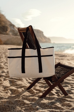 Logo trade promotional giveaway photo of: VINGA Volonne AWARE™ recycled canvas beach bag