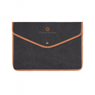 Logo trade promotional merchandise image of: VINGA Bosler GRS recycled canvas 14" laptop sleeve