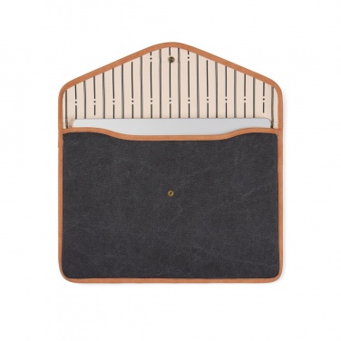 Logo trade advertising products image of: VINGA Bosler GRS recycled canvas 16" laptop sleeve