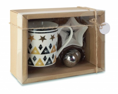 Logo trade promotional giveaways image of: Mug mini plate filter in box