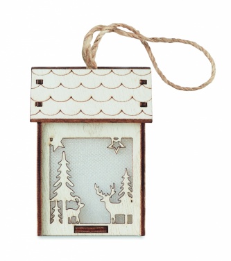 Logo trade promotional item photo of: MDF house with light