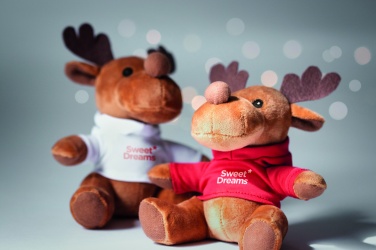 Logo trade promotional gifts picture of: Plush reindeer with hoodie