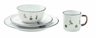 Logo trade promotional giveaways picture of: 4 piece ceramic place setting