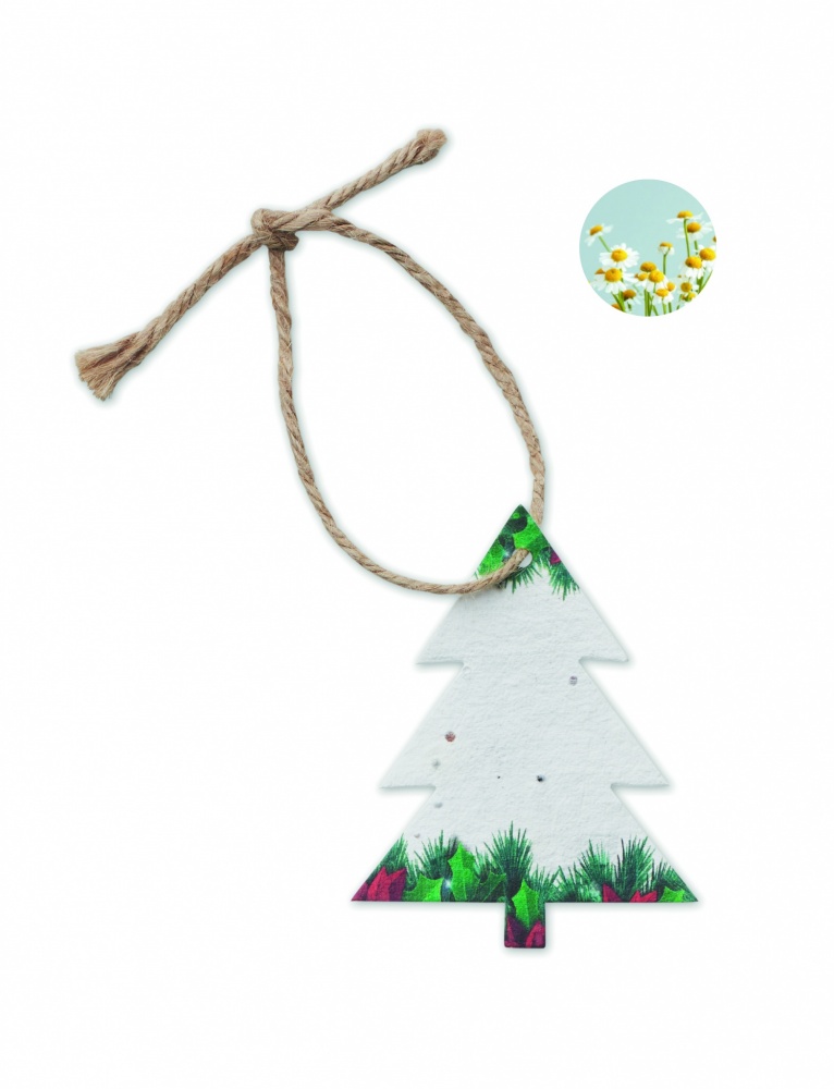 Logotrade promotional product image of: Seed paper Xmas ornament
