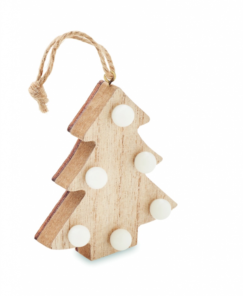 Logo trade business gifts image of: Wooden weed tree with lights