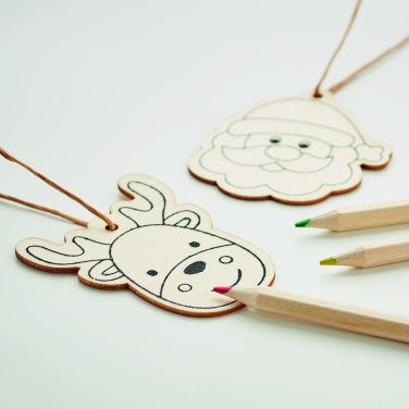 Logotrade promotional items photo of: Drawing wooden ornaments set