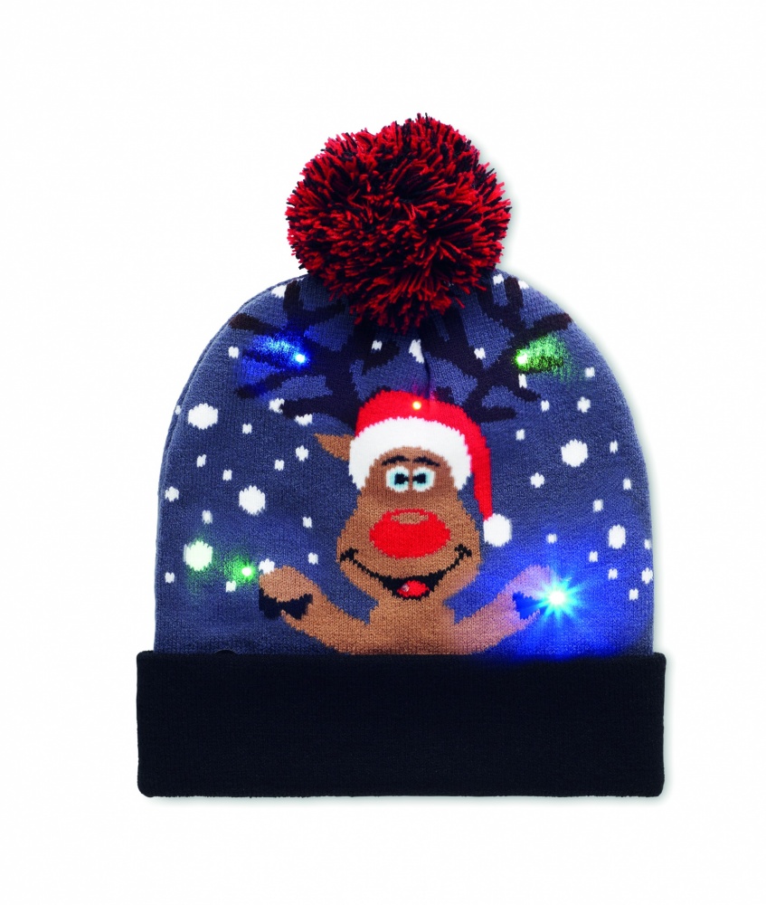 Logo trade advertising products picture of: Christmas knitted beanie LED