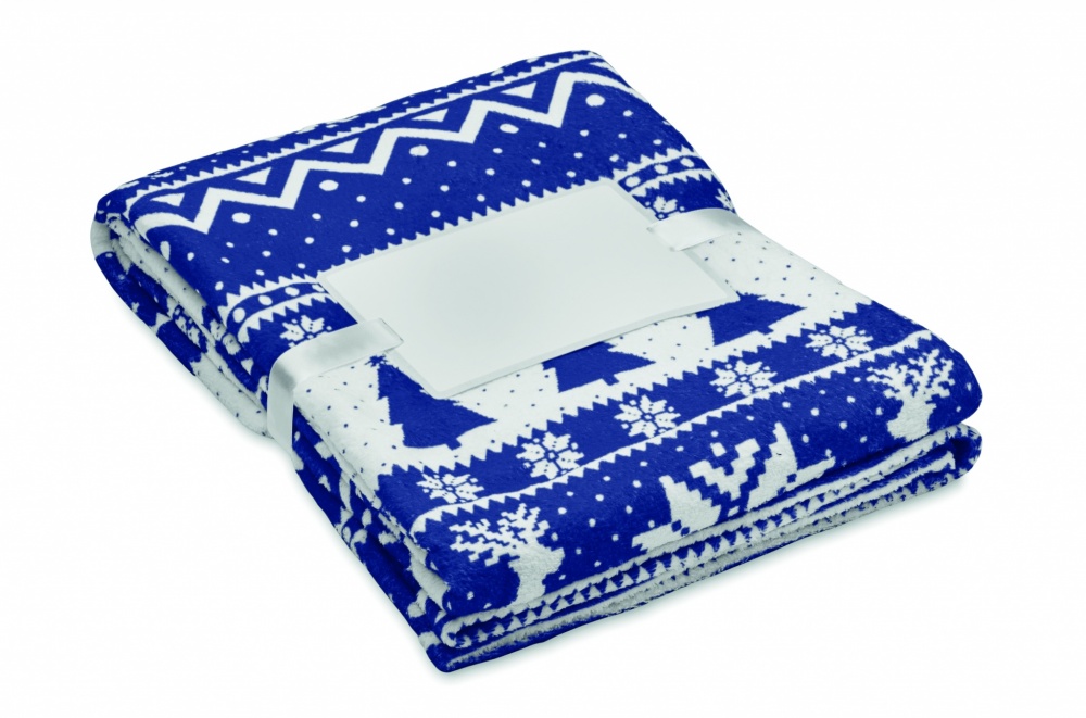 Logo trade promotional merchandise image of: RPET fleece blanket 190 gr/m²