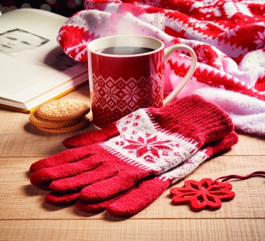 Logotrade promotional product image of: Winter gift mug and gloves set