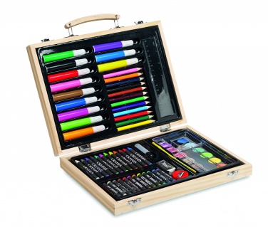 Logotrade promotional product image of: Artist's set in wooden box