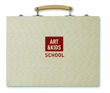 Logo trade promotional items picture of: Artist's set in wooden box
