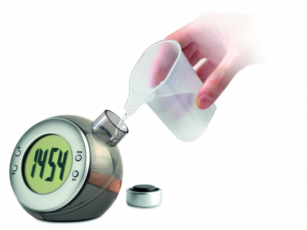 Logo trade promotional gifts picture of: Water powered LCD desk clock