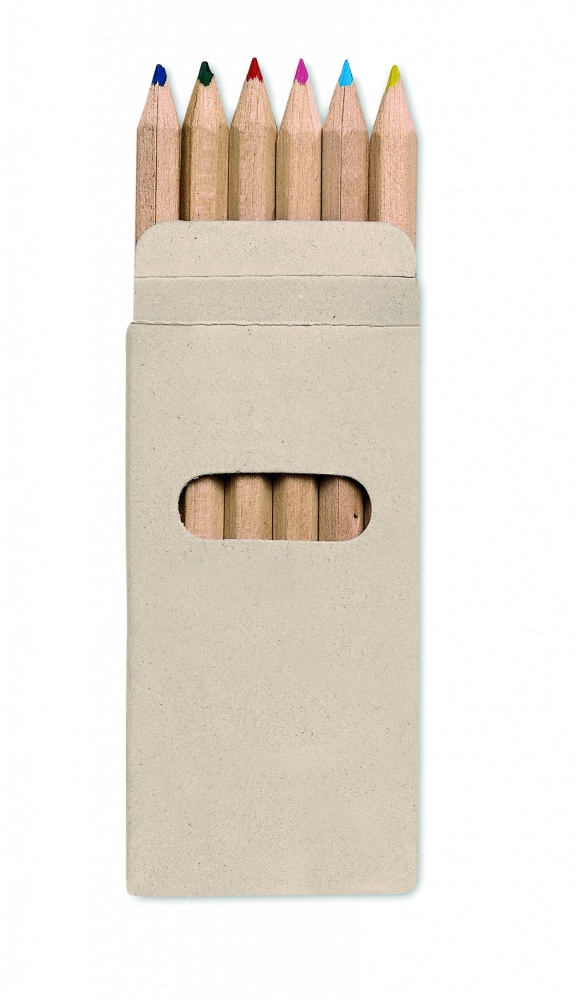 Logotrade corporate gift picture of: 6 coloured pencils in box