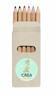 Logo trade promotional item photo of: 6 coloured pencils in box