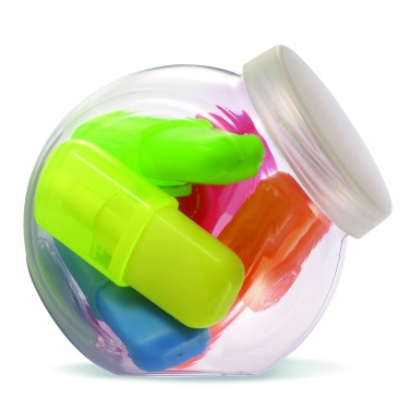 Logo trade promotional gifts picture of: 5 highlighters in container