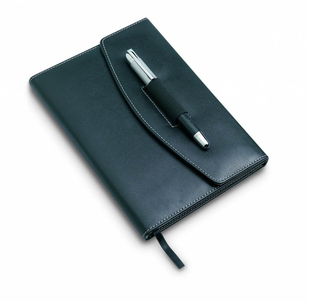 Logo trade promotional merchandise picture of: A5 notebook portfolio with pen