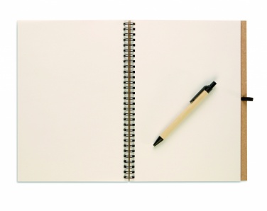 Logo trade promotional merchandise picture of: Recycled notebook with pen