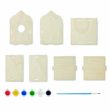 Logo trade corporate gifts image of: DIY wooden bird house kit