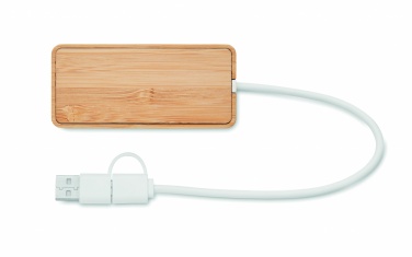 Logotrade promotional giveaway picture of: Bamboo USB 3 ports hub