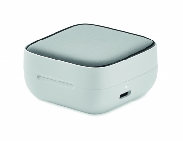 Logo trade promotional merchandise picture of: TWS earbuds with solar charger