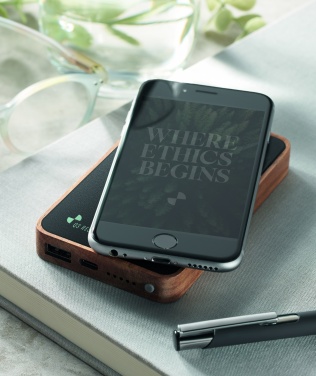 Logo trade promotional merchandise image of: Wireless 4000 mAh Power bank