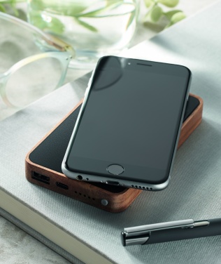 Logo trade business gifts image of: Wireless 4000 mAh Power bank