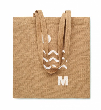 Logo trade promotional products picture of: Jute long handled shopping bag