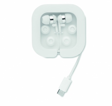 Logo trade promotional items picture of: Ear phones with silicone covers