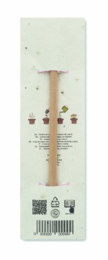 Logo trade promotional giveaway photo of: Natural pencil in seeded pouch