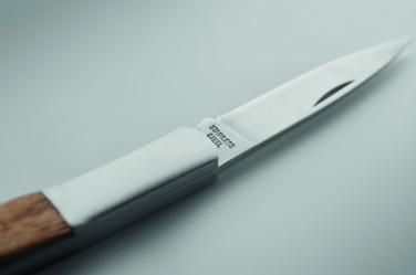 Logo trade promotional merchandise image of: Foldable knife in acacia wood