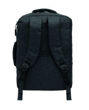 Logotrade promotional products photo of: A safe 15-inch laptop backpack made of 300D RPET with a 210D RPET lining and customizable printing.