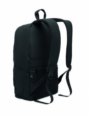 Logo trade promotional gift photo of: A 15-inch laptop backpack made of recycled pre-consumer cotton and recycled polyester with customizable printing.