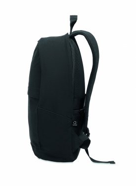Logo trade promotional products picture of: A 15-inch laptop backpack made of recycled pre-consumer cotton and recycled polyester with customizable printing.
