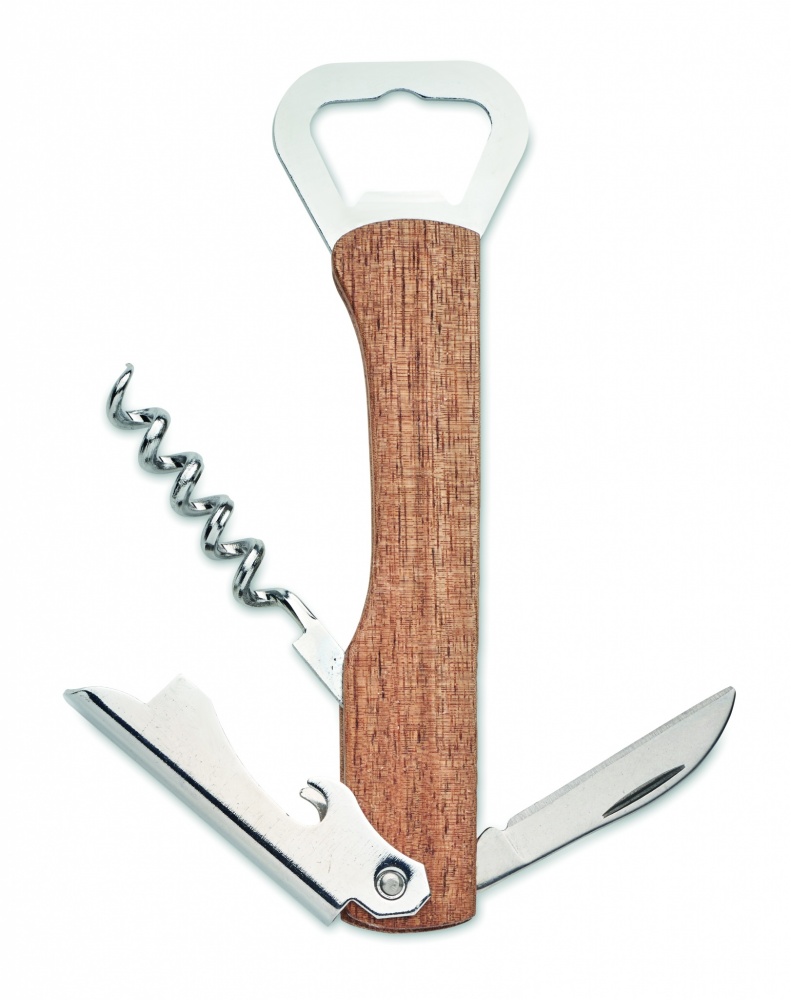 Logotrade promotional gift image of: 3 in 1 bamboo bottle opener WOOL