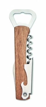 Logo trade promotional items picture of: 3 in 1 bamboo bottle opener WOOL