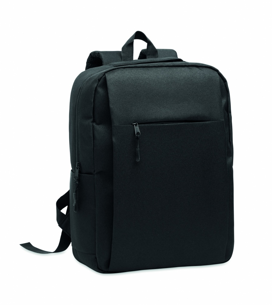 Logotrade promotional items photo of: Slim 15 inch laptop backpack made of 600D RPET polyester with a 210D lining and customizable printing