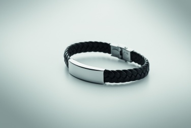 Logotrade promotional gift picture of: Braided faux leather bracelet