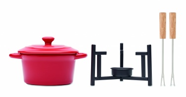 Logo trade promotional giveaways image of: Ceramic fondue set 300 ml