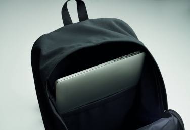 Logo trade promotional item photo of: A 15-inch laptop backpack made of recycled pre-consumer cotton with customizable printing