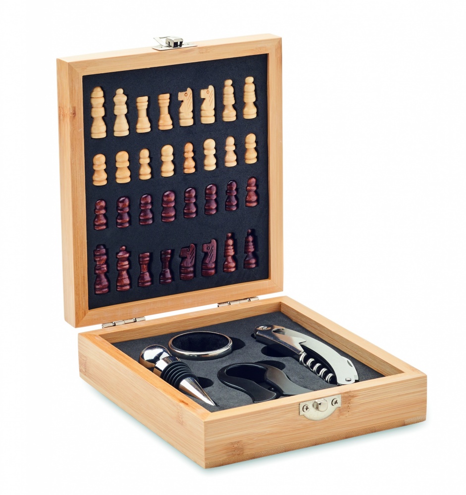 Logo trade promotional products picture of: Chess board wine set