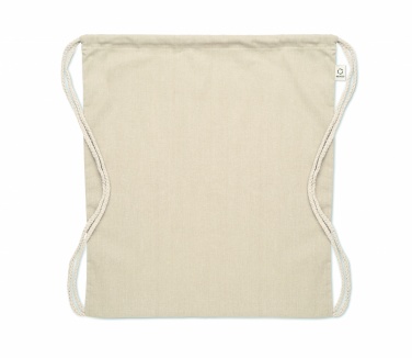 Logo trade promotional merchandise photo of: Recycled cotton drawstring bag