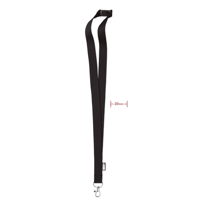 Logo trade promotional product photo of: Lanyard in RPET 20 mm