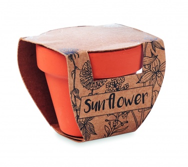 Logotrade corporate gift image of: Terracotta pot 'sunflower'
