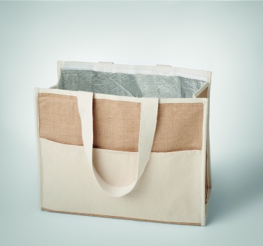 Logotrade promotional giveaway picture of: Jute and canvas cooler bag