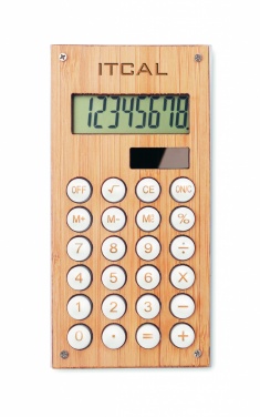 Logo trade promotional product photo of: 8 digit bamboo calculator
